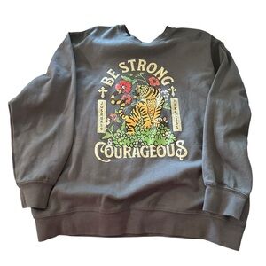 Be Strong Graphic Women's Sweatshirt - Gray